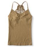 Aeropostale Aeropostale Lace-back Shelf Bra Cami - Olive, Xsmall