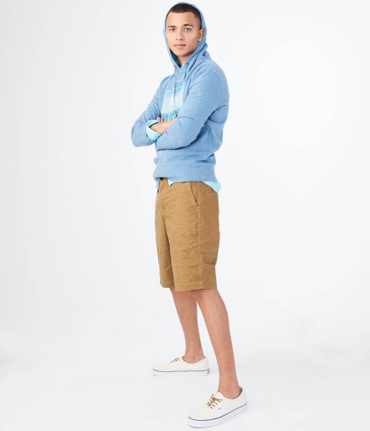 Aeropostale Aeropostale Longboard Flat-front Reflex Shorts - Sandlewood, 27