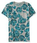 Aeropostale Watercolor Palms Pocket Tee