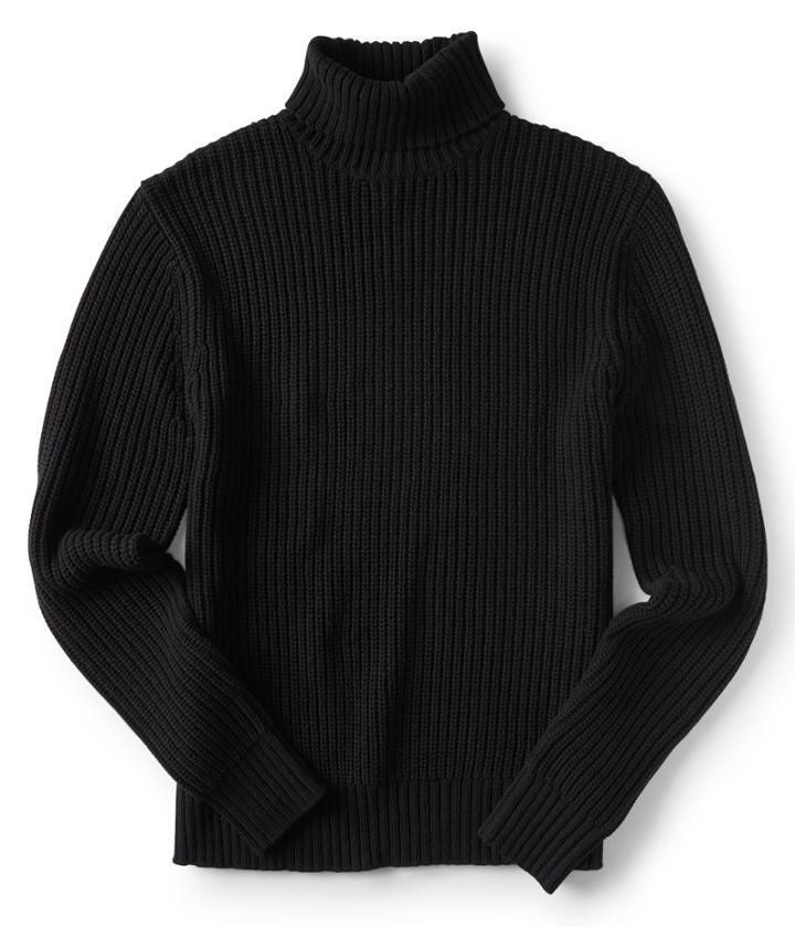 Aeropostale Aeropostale Chunky Ribbed Turtleneck Sweater - Black, Xsmall