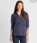 Aeropostale Prince & Fox Long Sleeve Polka Dot Button Down