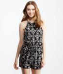 Aeropostale Triangle Print High-neck Romper