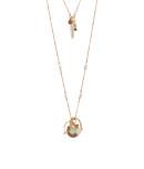 Aeropostale Faux Pearl & Crystal Tiered Long-strand Necklace