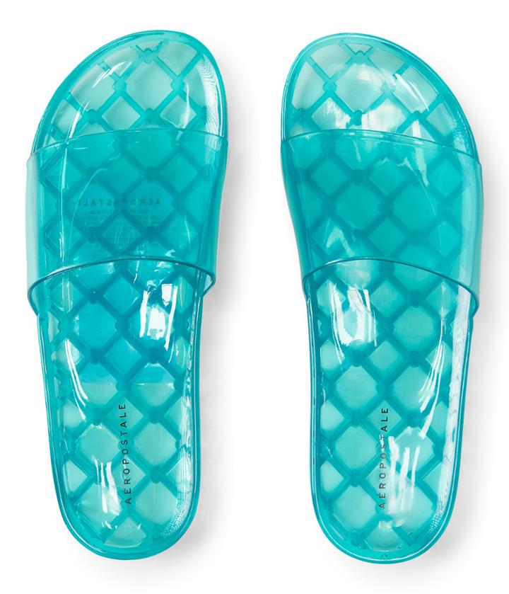 Aeropostale Aeropostale Jelly Slide Sandal - Turquoise, 6