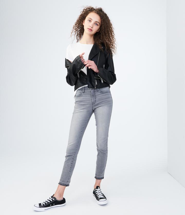 Aeropostale Aeropostale Seriously Stretchy High-waisted Ankle Jegging - Grey, 14 R