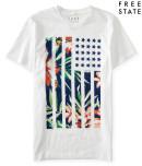 Aeropostale Free State Hibiscus Flag Graphic T