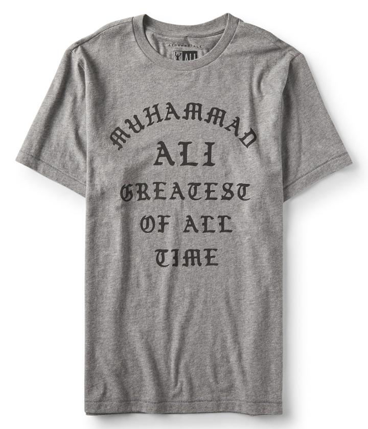 Aeropostale Aeropostale Guys' Muhammad Ali Greatest Graphic Tee - Medium Heather Grey, Xsmall