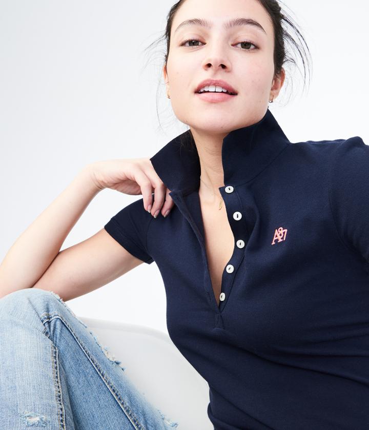 Aeropostale Aeropostale A87 Pique Polo - Classic Navy, Xxlarge