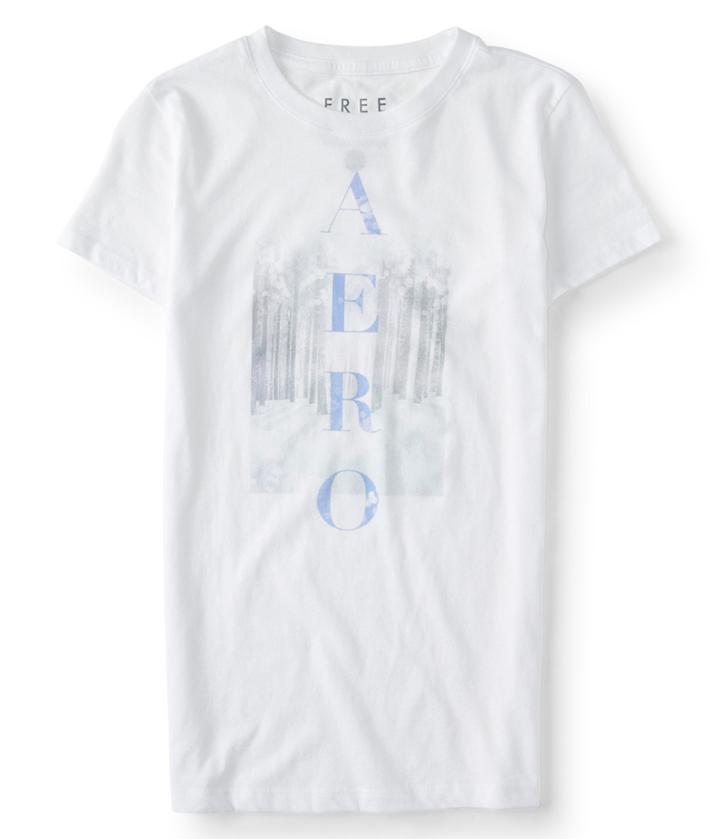 Aeropostale Aeropostale Aero Winter Trees Graphic Tee - Bleach, Xsmall