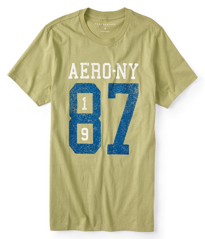 Aeropostale Aeropostale Aero Ny 1987 Graphic Tee - Green, Xsmall
