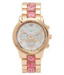 Aeropostale Floral Metal Watch