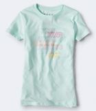 Aeropostale Aeropostale Free State Yes Yup Uh Huh Graphic Tee - Light Aqua, Xsmall