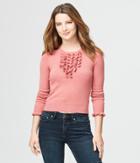 Aeropostale Aeropostale Ruffled Bib Sweater - Light Red, Xsmall