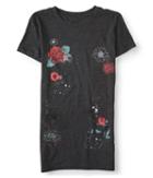 Aeropostale Aeropostale Floral Sketch Graphic Tee - Charcoal Heather, Xsmall