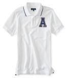 Aeropostale Varsity Felt A Logo Piqu Polo