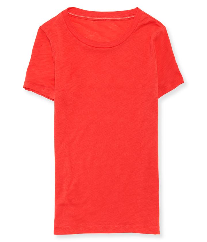 Aeropostale Aeropostale Solid Slim Crew Tee - Geranium, Xsmall