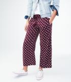 Aeropostale Aeropostale Ditsy Floral Wide-leg Crop Pants - Dark Red, Xsmall