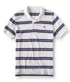 Aeropostale Aeropostale A87 Striped Jersey Polo - Bleach, Xsmall