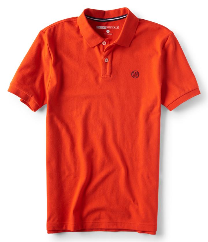 Aeropostale Aeropostale A87 Ny Solid Stretch Piqu Polo - Port Glow, Xsmall