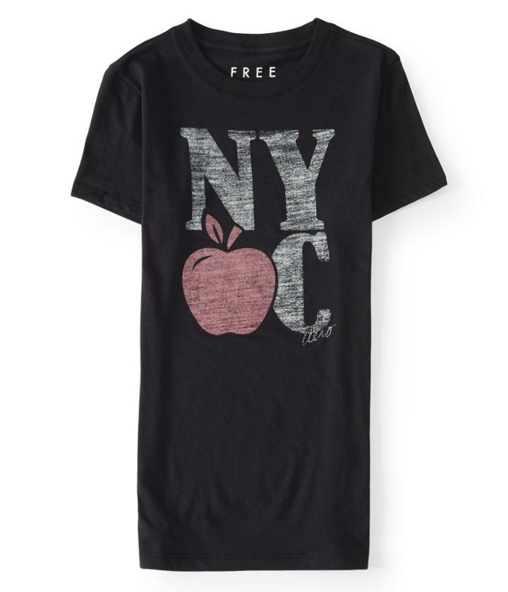 Aeropostale Aeropostale Free State Nyc Apple Graphic Tee - Black, Xsmall