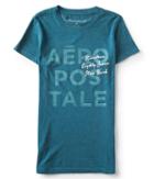 Aeropostale Stacked Aropostale Graphic Tee - Blue, Xsmall