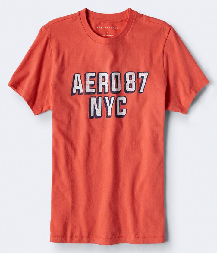 Aeropostale Aeropostale Aero 87 Nyc Graphic Tee - Coral, Medium