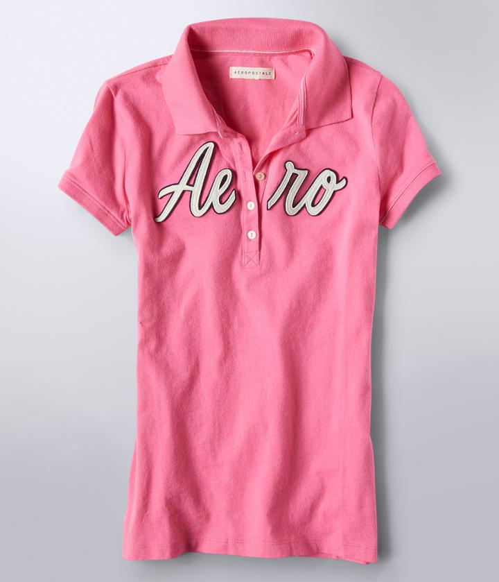 Aeropostale Aeropostale Aero Jersey Polo - Pink, Xsmall