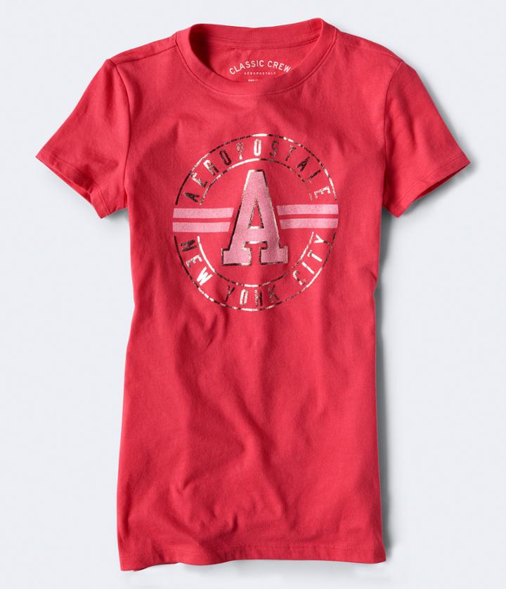 Aeropostale Aeropostale Circle A Graphic Tee - Pink, Medium