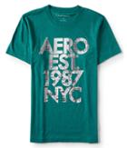 Aeropostale Aeropostale Aero Est 1987 Nyc Graphic Tee - Alpine Green, Xsmall