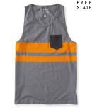 Aeropostale Free State Rugby Stripe Pocket Tank