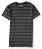 Aeropostale Aeropostale Marled Stripe Crew Tee - Charcoal Heather Grey, Small