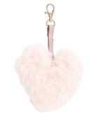 Aeropostale Aeropostale Fuzzy Heart Bag Charm - Pink