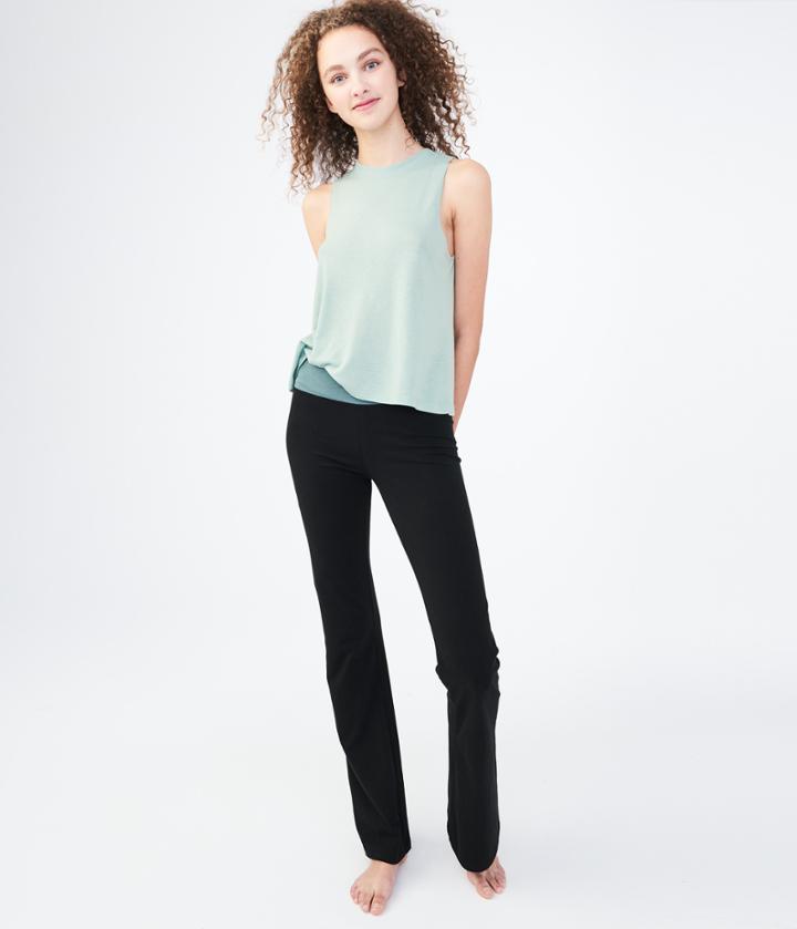 Aeropostale Aeropostale Lld Contrast-color Waistband Bootcut Yoga Pants - Teal, Xsmall