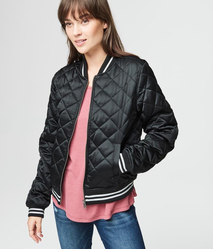 Aeropostale Aeropostale Quilted Bomber Jacket - Black, Xsmall