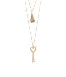 Aeropostale Key Cluster Tiered Long-strand Necklace 3-pack