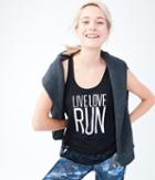 Aeropostale Aeropostale Lld Live Love Run Mesh Racerback Tank - Black, Xsmall