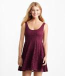 Aeropostale Lace Overlay Fit & Flare Dress