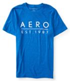 Aeropostale Aeropostale Aero Est 1987 Logo Graphic Tee - Uniform Blue, Xsmall
