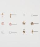 Aeropostale Locket Fireball Stud Earring 6-pack