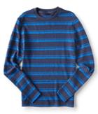 Aeropostale Aeropostale Long Sleeve Varsity Stripe Thermal Tee - Persian Navy, Xsmall