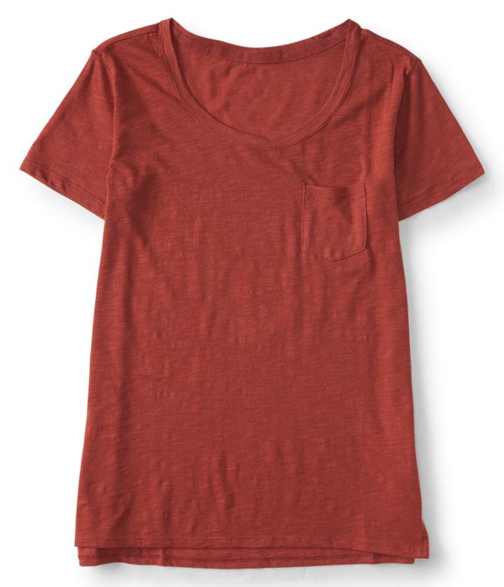 Aeropostale Aeropostale Solid Cambridge Tee - Dark Coral, Xsmall