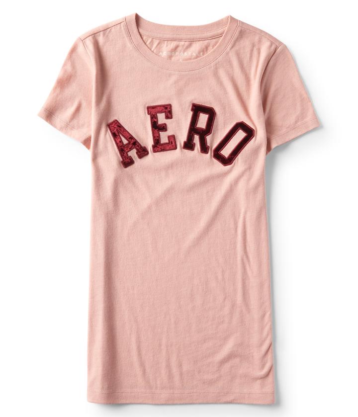 Aeropostale Aeropostale Velvet Aero Graphic Tee - Pink, Xsmall