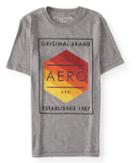 Aeropostale Aeropostale Aero Original Brand Logo Graphic Tee - Medium Heather Grey, Xsmall
