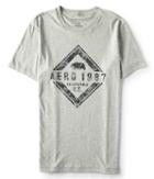 Aeropostale Aeropostale Aero Bear Diamond Graphic Tee - Light Heather Grey, Xsmall