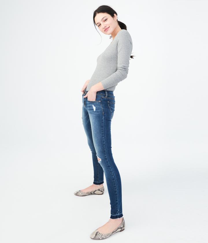 Aeropostale Aeropostale Seriously Stretchy Low-rise Jegging - Medium Wash, 6 R