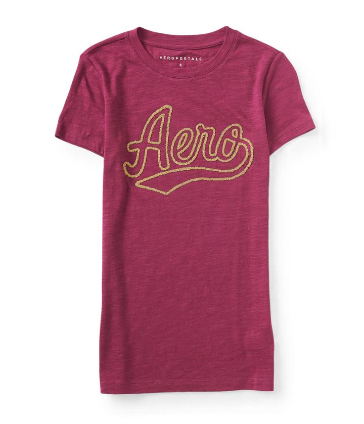 Aeropostale Aeropostale Beaded Aero Graphic Tee - Purple, Xsmall