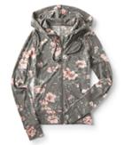 Aeropostale Aeropostale Lightweight Floral Full-zip Hoodie - Iron Frost, Medium