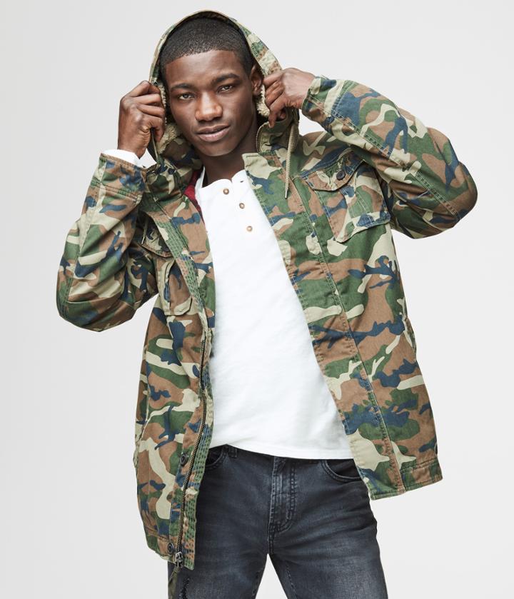 Aeropostale Aeropostale Camo Military Jacket - Sea Turtle, Xsmall
