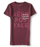 Aeropostale Stacked Aropostale Graphic Tee - Bold Burgundy, Xsmall