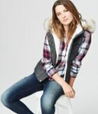 Aeropostale Aeropostale Hooded Puffer Vest - Charcoal Heather Grey, Xsmall